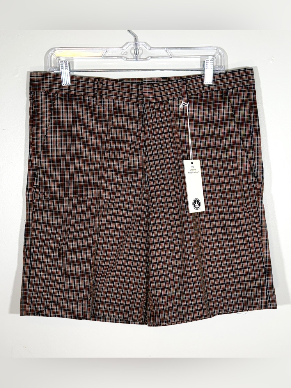 Hause of Deus Plaid Bermuda Shorts Men’s 34 NWT  Mod Y2K Alternative